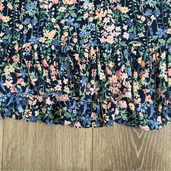 Tommy Hilfiger Size 10 Floral Printed Flutter Sleeve Tiered Ruffle Trim Dress - Picture 8 of 13